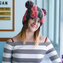 Load image into Gallery viewer, Striped Double PomPom Hat Kit