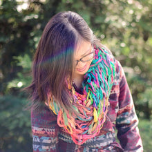 Load image into Gallery viewer, Pastel Arm Knit Chiffon Cowl Pattern
